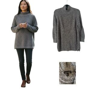 Topshop Mock Neck Tunic Sweater